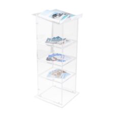 Podio Plexiglass con Reggilibro formato A3 e ripiani porta oggetti